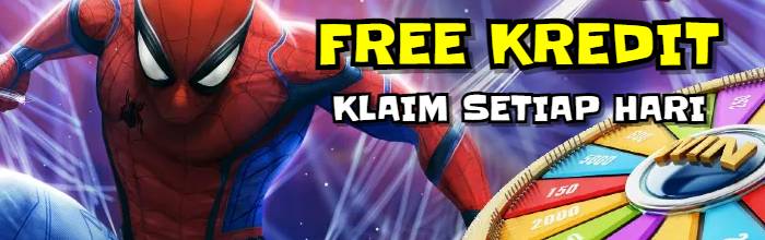 Spiderman bagi Klaim Free Kredit setiap hari.