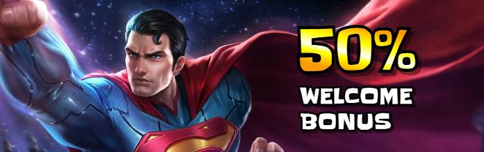 Superman give Welcome Bonus 30% for players deposit for the first time